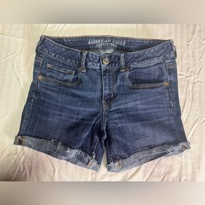 American Eagle Outfitters Women's Dark Blue Denim Shorts